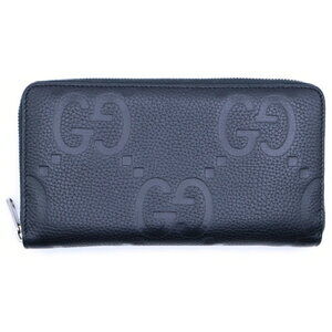Gucci Jumbo GG Leather Zippy Wallet Black